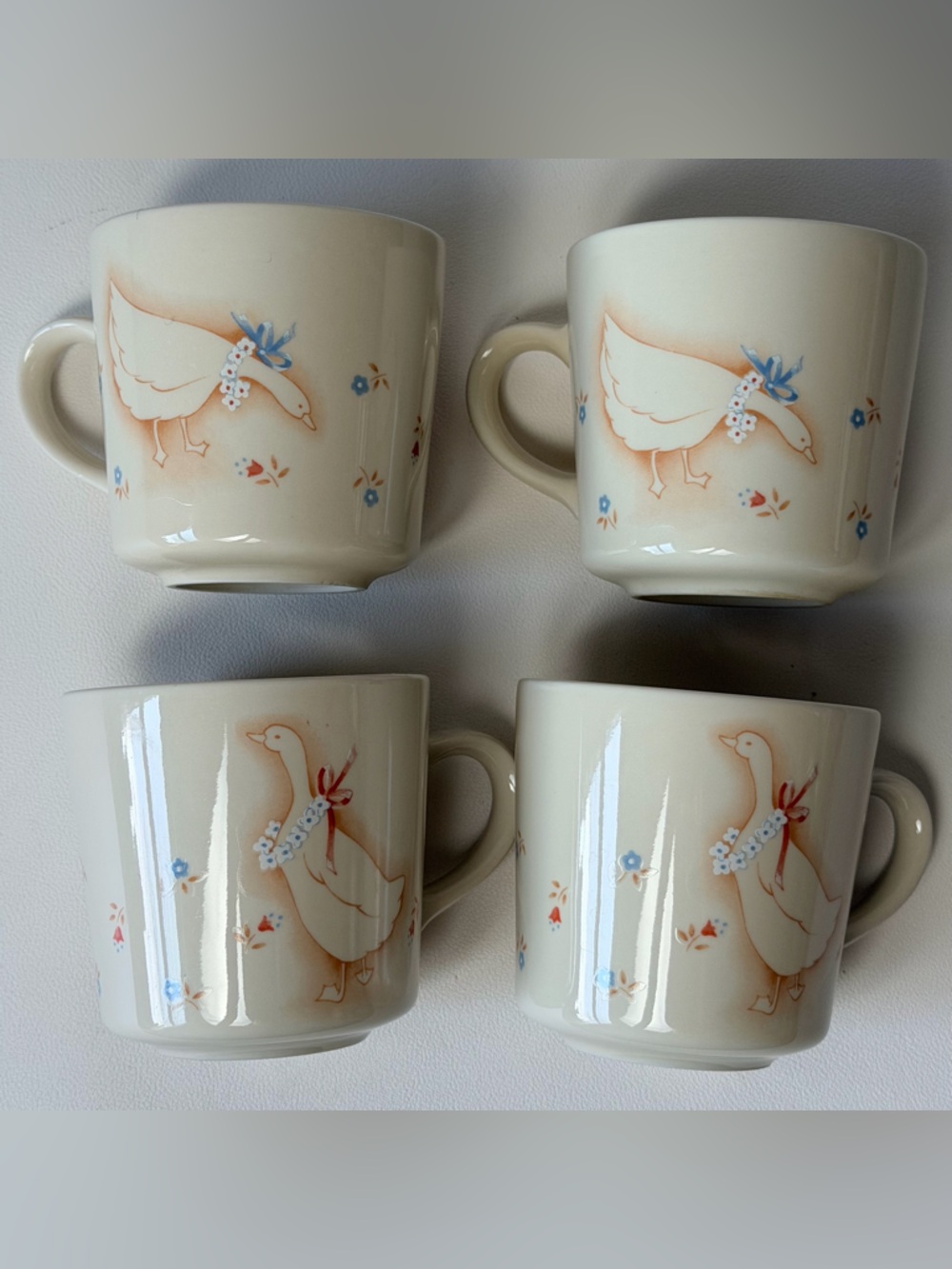 Vintage Corning Promenade Country Geese 6 oz Tea/Coffee Cups Set of 4 trending
